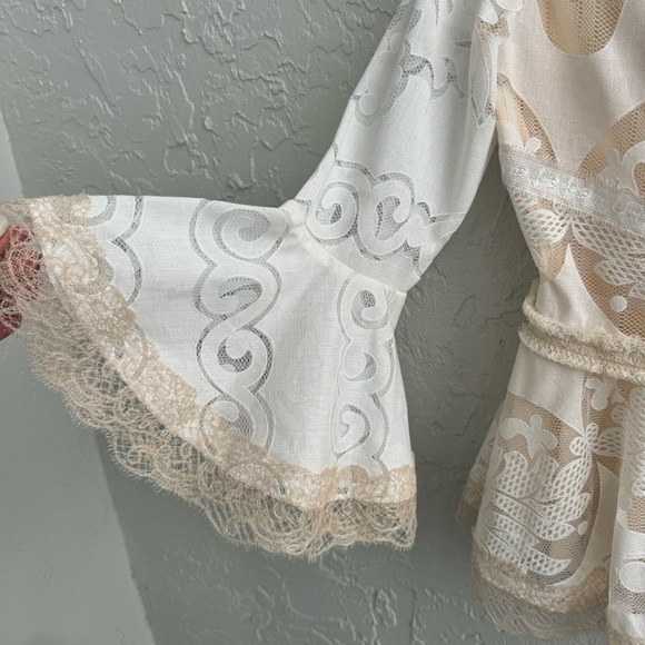 ALEXIS ALEXINA LACE TOP IN PEARL WHITE, size Small - Picture 10 of 12